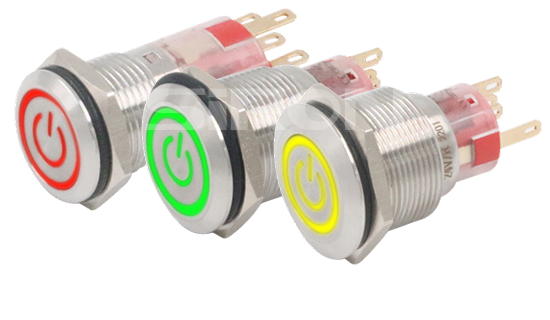 Φ16/Φ19/Φ22/Φ25 电源符号金属按钮 H060/H061系列 Φ16/Φ19/Φ22/Φ25 电源符号金属按钮 H060/H061系列
